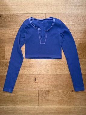 Urban Out From Under Go For Gold Seamless Long Sleeve Top Size M/L Purple